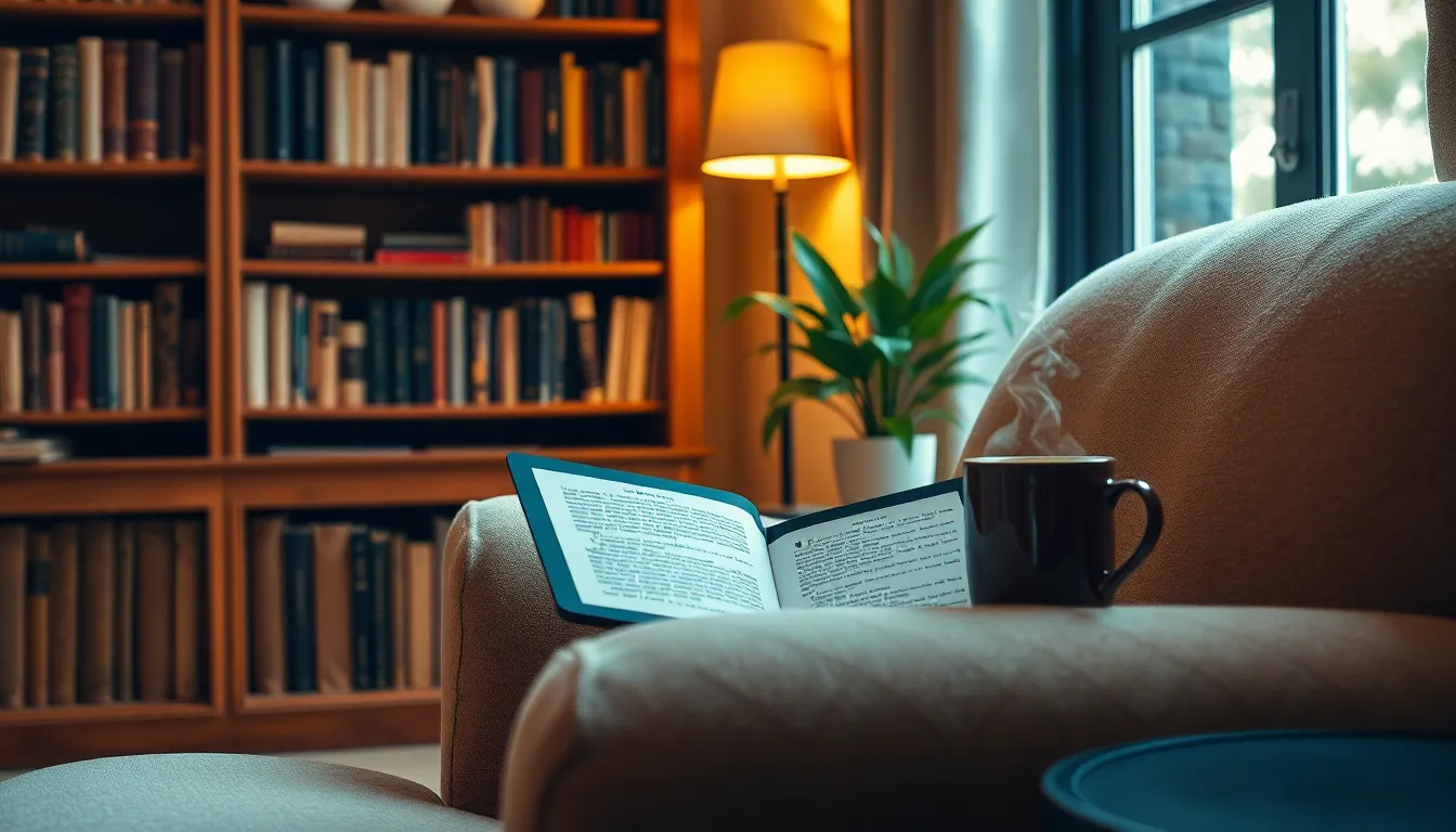 다양한 전자책 리더기 모델들이 진열되어 있는 모습