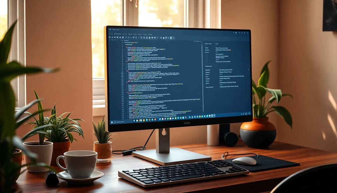 27인치 모니터와 작업 환경