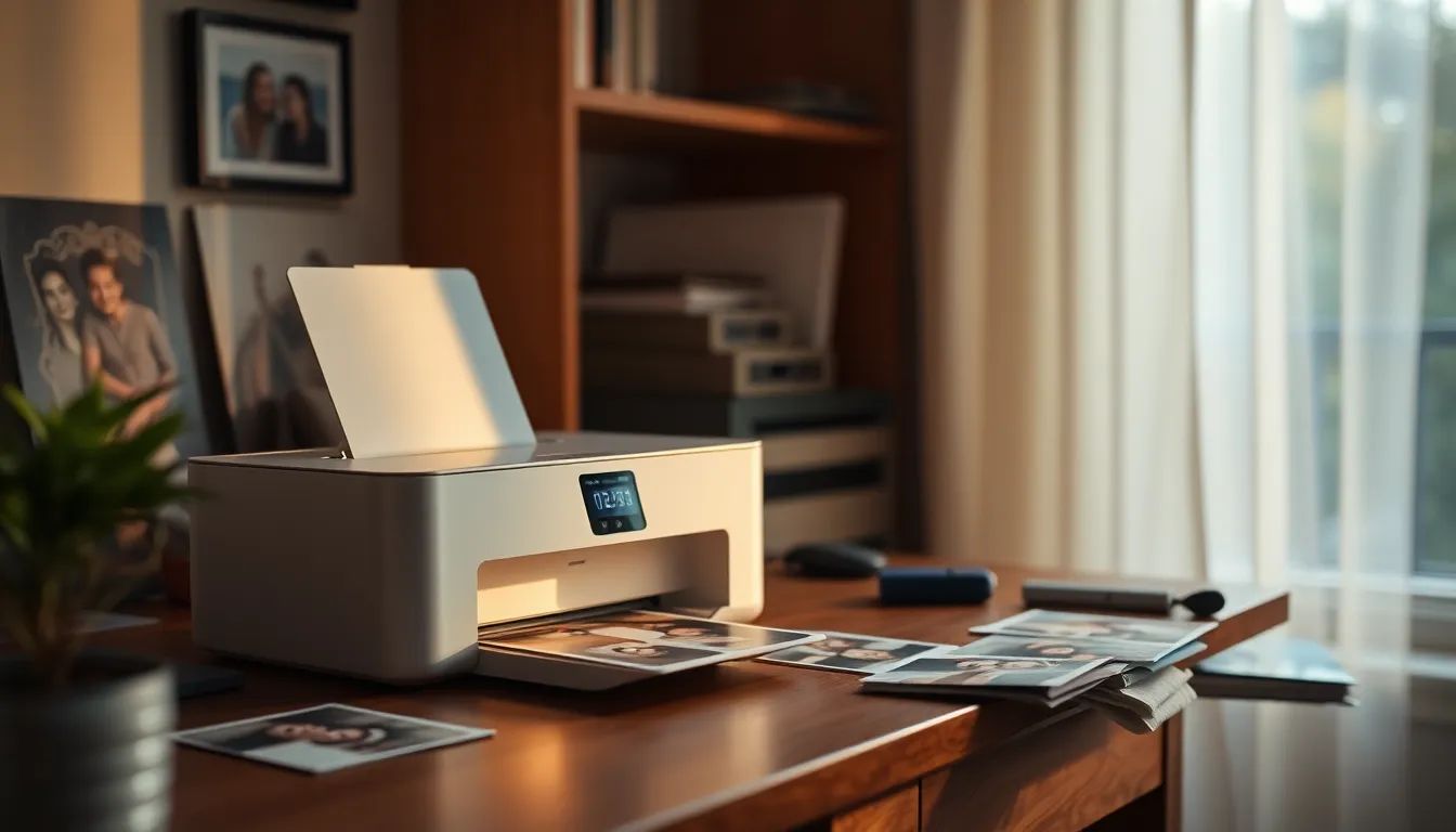 가정용 포토프린터로 인쇄된 다양한 사진들