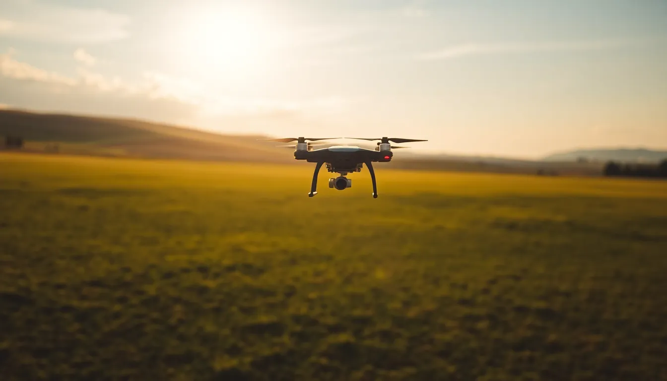 드론 비행 중인 모습