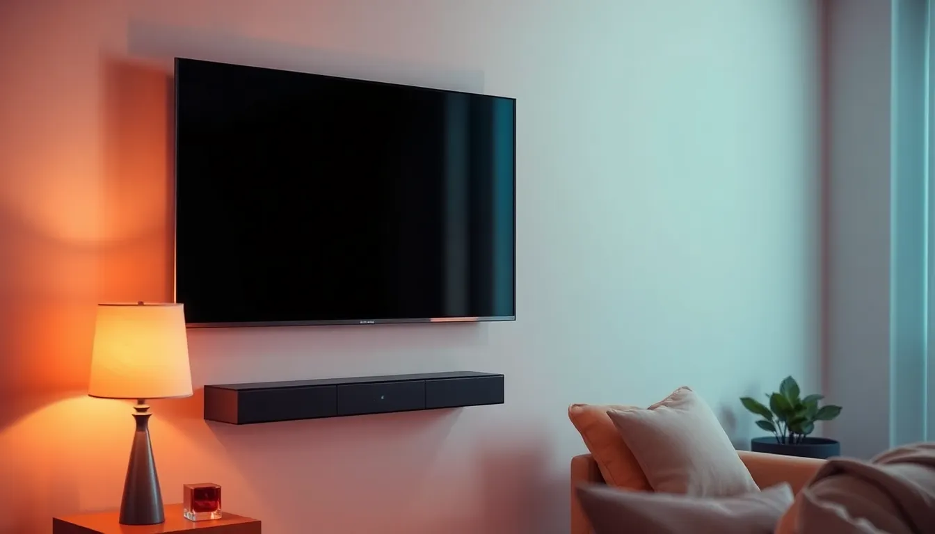 사운드바 설치 예시 이미지