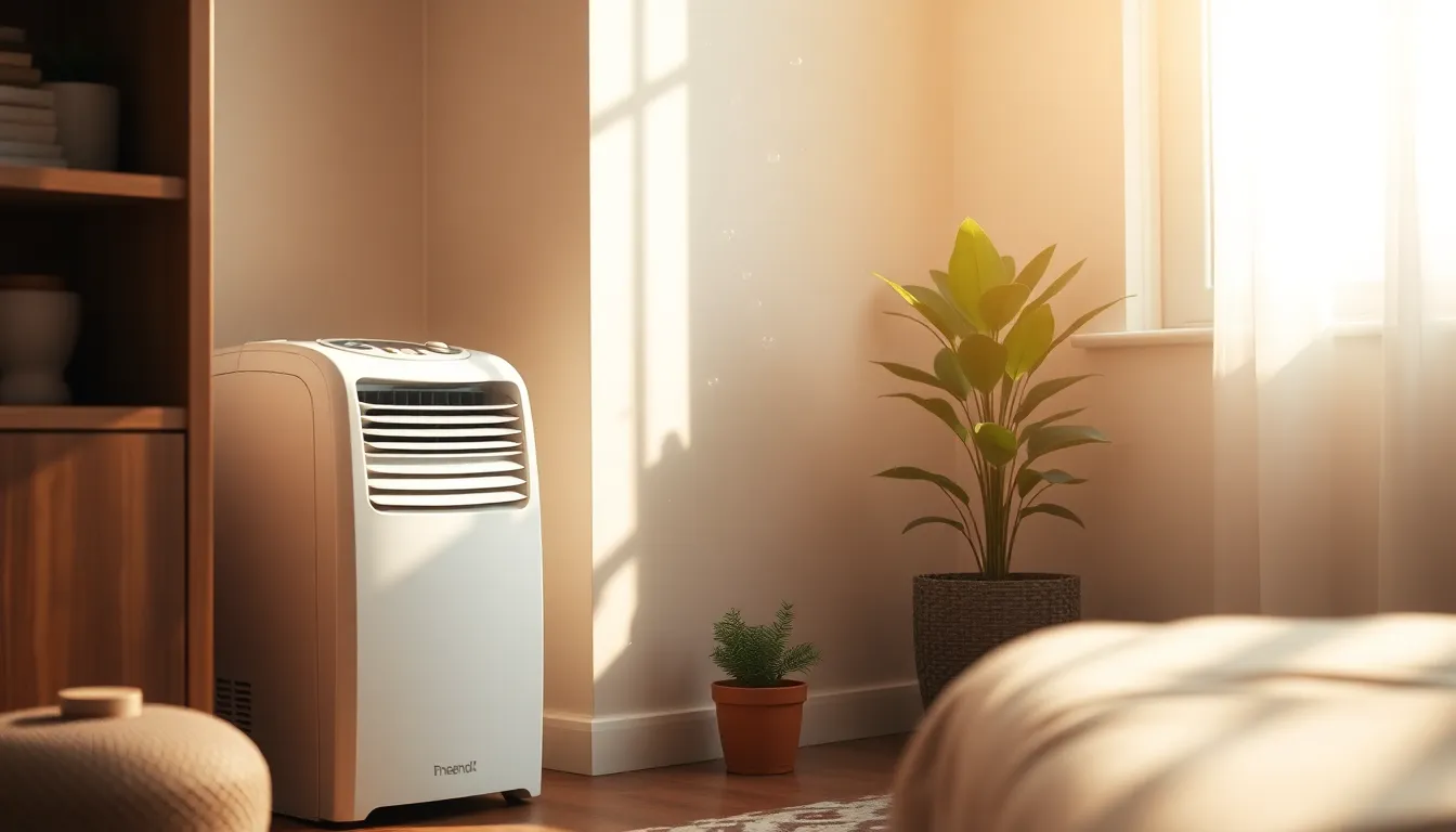 원룸 자취방에 설치된 에어컨 이미지