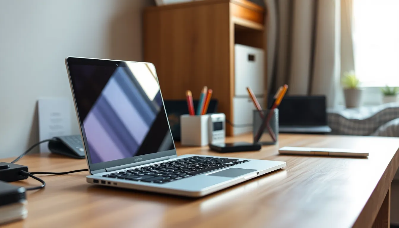 대학생 자취방 무선 키보드 사용 모습