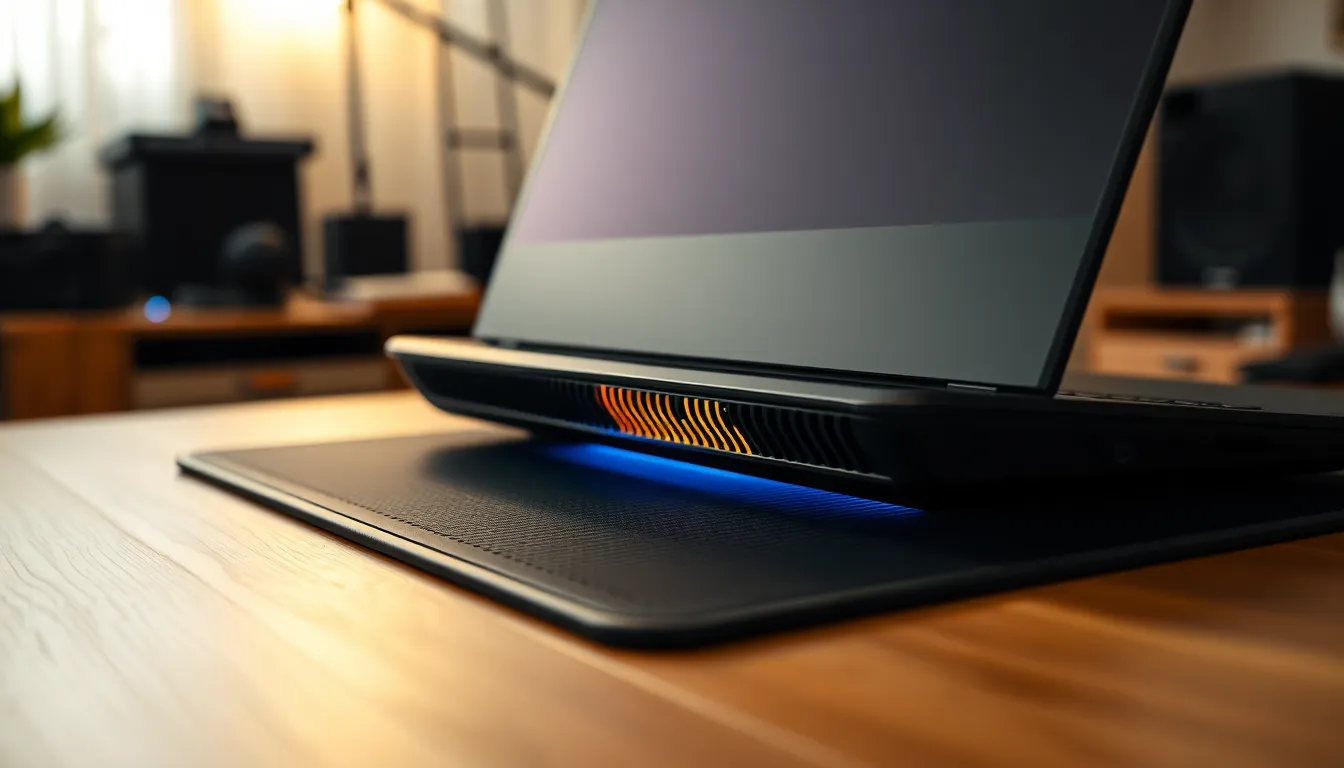 노트북 쿨링 패드 사용 모습