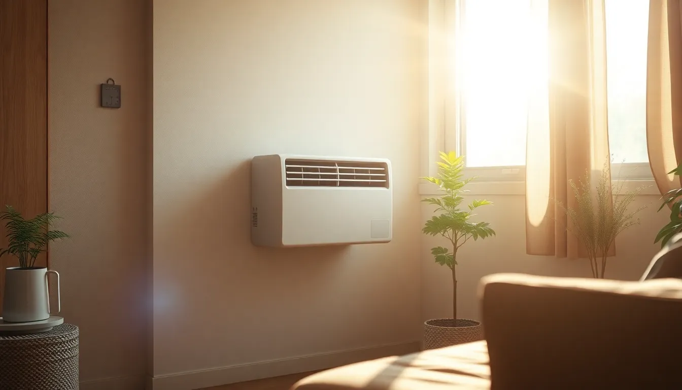 원룸에 설치된 에어컨 이미지