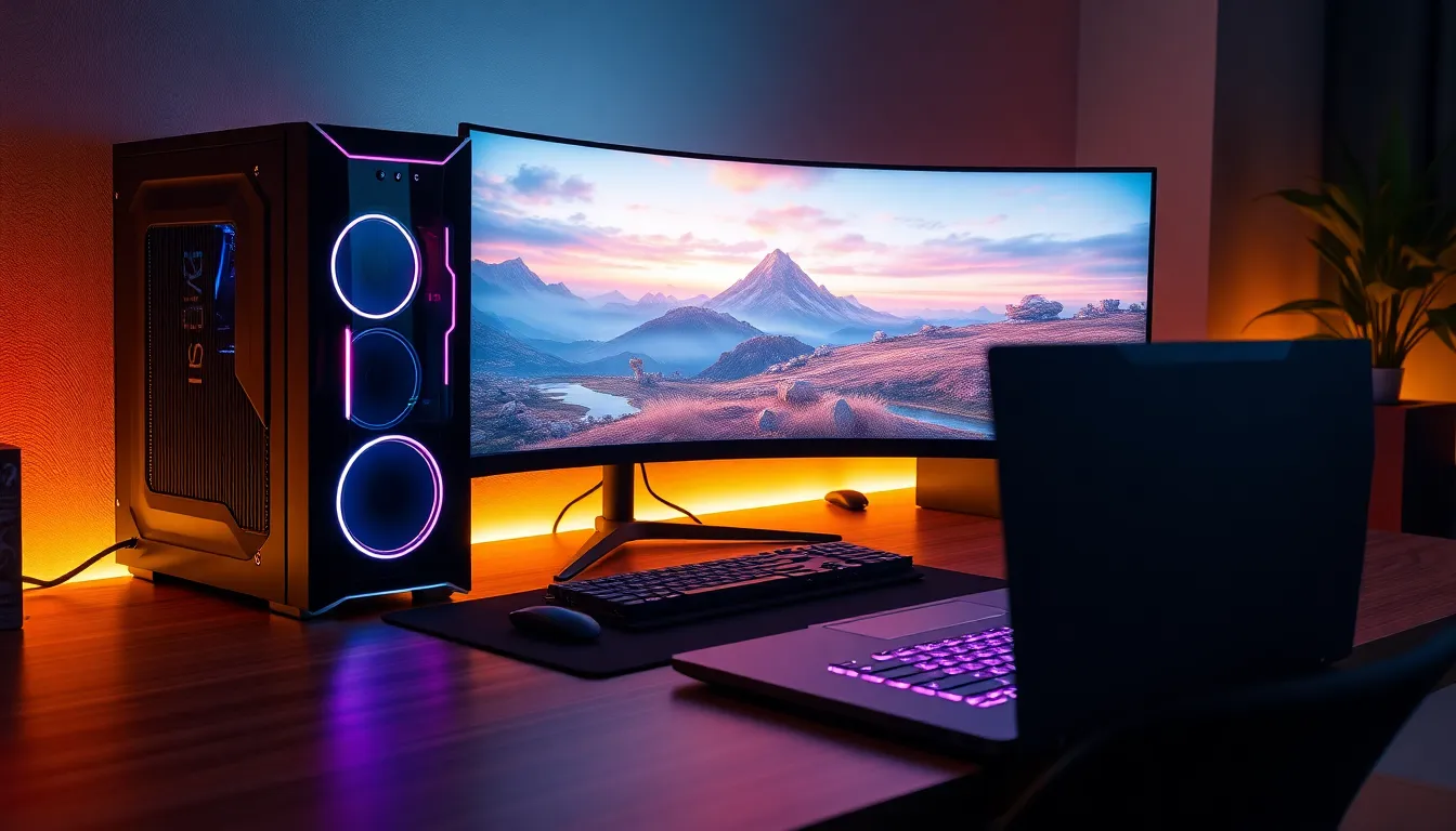 게이밍 노트북과 데스크탑 비교 이미지